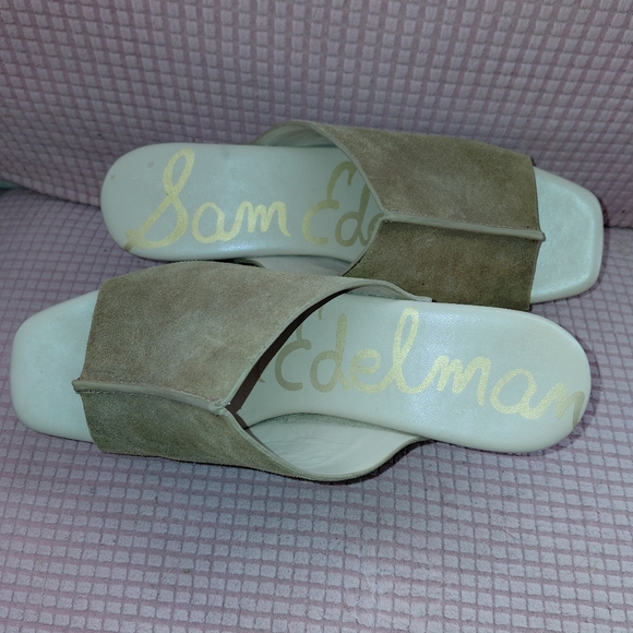Sam Edelman Tan Suede Women's Mules - Picture 2 of 8